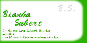 bianka subert business card